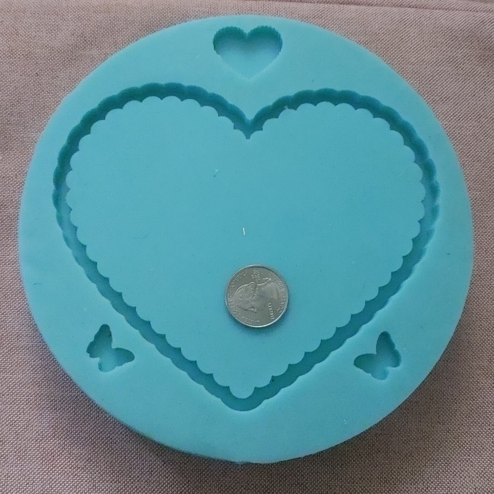 Resin Mold Destash Large Heart Trinket Tray Resin Mold For Epoxy Resin